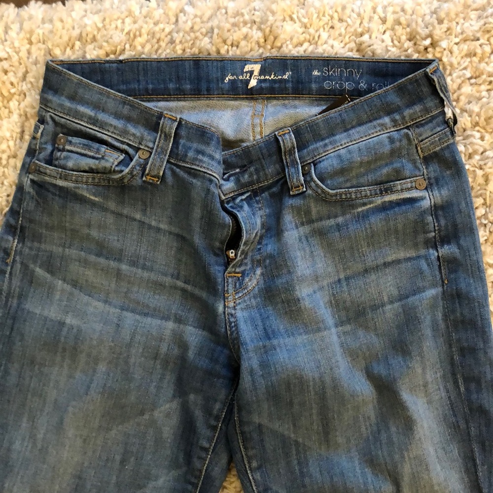 7 for all mankind 26 skinny crop jeans